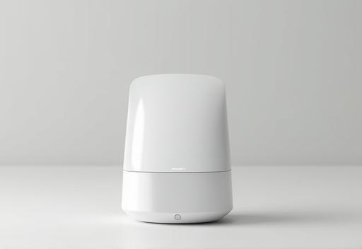 Render of a sleek smart home VoIP base station